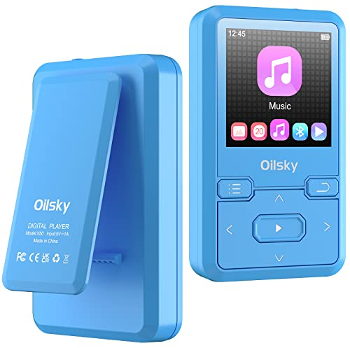 Lettore MP3 Clip da 32GB con Bluetooth 5.0, Portatile Suono HiFi Lettore Musicale con Auricolari, Mini MP3 Ultraleggero per lo Sport, Radio FM, Pedometro, Registratore Vocale, Espandibile Fino a 128GB