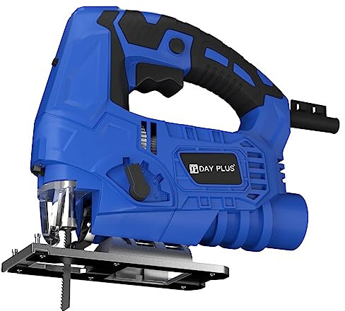 Banas Jigsaw, 800W 2800RPM Electric Jig Saw with Powerful Copper Motor, 6 Variable Speed, Laser Guide, 4-Position Orbital Action, 0°-45° Bevel Cutting, 2M Wire (Jigsaw)