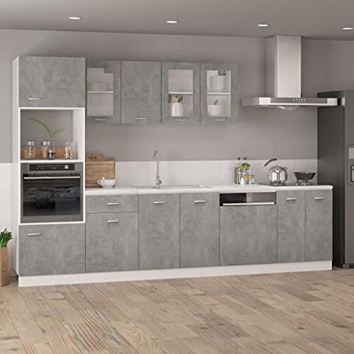 homiuse Geschirrspülerblende Betongrau 59,5x3x67 cm Holz Küchenarbeitsplatte SpüLmaschine Teilintegriert Frontblende FüR GeschirrspüLer GeschirrspüLerfront Dekorplatte GeschirrspüLer Frontblende