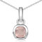 Materia Rosenquarz Kette Silber 925 Edelstein Anhänger KA-248-Rosa_K141