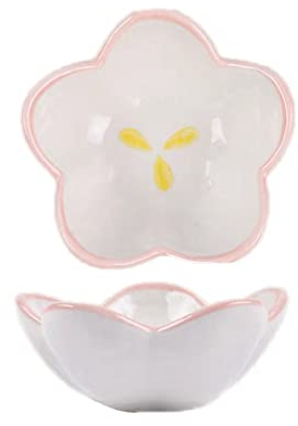 HEXEH Plato de Ensalada Cerámica de cerámica Forma de Flor de la Flor Irregular Plato de plástico