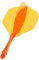 WINMAU Darts Fusion Integrated Flight & Shaft System - No.2 Shape & Design - Orange Farbe, Kurze Länge