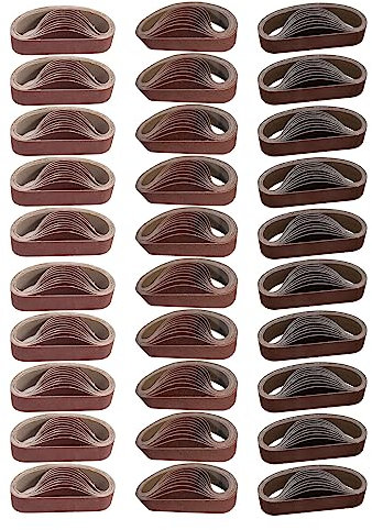 Schleifband Für Holzbearbeitungsbandschleifer, 30 Teiliges Schleifband Stück, 30 X 330mm Bandschleifer Schleifbänder, Aluminiumoxid 80 240 800 Partikelgröße Für Holz, Glasfaser, Gummi, Kunststoff