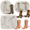 MYPRACS 3D Boot Silicone Moulds Cowboy Boot Fondant Mould for Cake Decorating Candy Polymer Clay Chocolate Gum Paste Set of 3