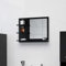 Coavain Miroir de Salle de Bain Noir 60x10.5x45 cm Aggloméré Durable et Stable 3 Tablettes avec Beaucoup De Place pour Les Produits De Bain Facile A Nettoyer Ip44 Résistant A l'eau