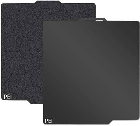 JUUPINE für Bambulab Druckplatte, schwarzes PEI-Druckbett für Bambu Lab A1 X1C X1E P1P P1S X1, Bambulab Filament-Carbonplatte, glatte Textur, 257 x 257 mm, für Bambulab 3D-Drucker-Heizbettplattform