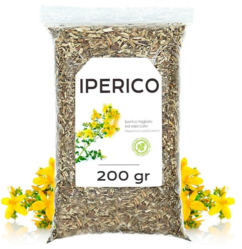 Hipérico Hierba de San Juan 200 gr - Infusión de Hipérico Cortado y Secado - Propiedades Naturales - Infusión de Hierbas (200 gr)