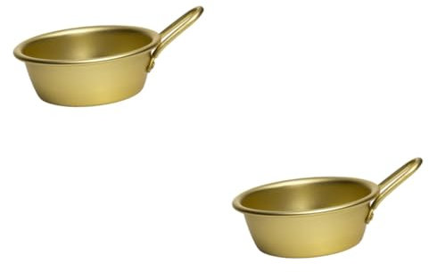 MAGICLULU 2 Piezas tazón de vino de arroz vajilla de coreano cuencos coreanos para servir tazones de fideos coreanos cuenco elegante plato de comida coreana cuenco con asa aluminio