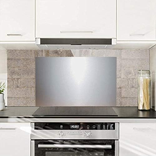 ZeroInox Panel antisalpicaduras de acero inoxidable AISI 304 ideal para la protección de las paredes de la cocina (50 x 60 cm)