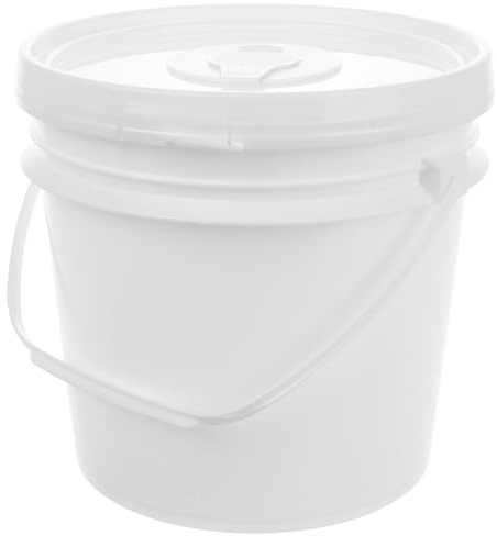 Zerodeko 1 Gallon Plastic Bucket Wet Paper Wipe Roll Dispenser with Lid Toilet Tissue Holder Refillable Container Cleaning Wipes Dispenser Holder for Car