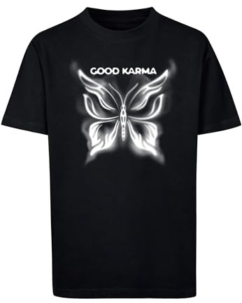 Mister Tee Good Karma Butterfly Tee Black, 158/164