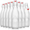 Danmu Art 8PCS 1L Glass Bottles with Swing Top Brewing Bottles Airtight Preserve Bottle for Home Brewing Oil Vinegar Beer Wine Cider Soda 1000ML/35oz (Citrus, 8)