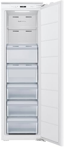 Teknix BITHTZFF Integrated Tall Freezer - Built-in with 235L Capacity - Total No Frost - Suitable for Outbuildings - Digitals Controls - Two Year Cover - White, H177.2 x W54.0 x D54.5 (cm)