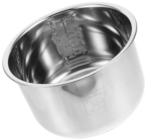 GRIRIW Olla Arrocera De Acero Inoxidable Inner Pot Para Cocción Eléctrica Recipiente De Cocina Resistente y Duradero Accesorio Compatible Para Arroces