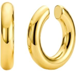 MUMREUES Ohrringe Silber Clip Weißgold Ear Cuff Statement Ohrringe Damen Hoop Hypoallergen Wasserfest Minimalist Schmuck Geschenke