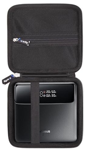 Case for Baseus 20000mAh 100W Power Bank Portable Charger for Laptop Battery Pack with 2 USB-C/2 USB-A Ports - Travel Protective Carrying Storage Bag (Black)