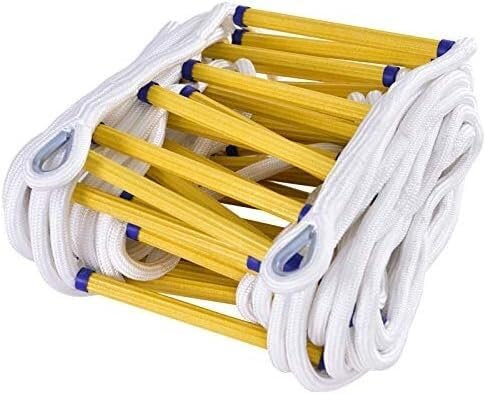 Adult Emergency Window Fire Escape With 2 Hooks, Polyester Rope Ladder, Flame Retardant Rescue Ladder, Reusable(5m/16.4ft)