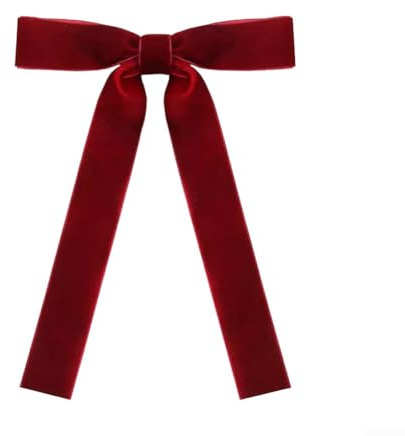 Set di 36 fiocchi in velluto con lacci dorati per albero di Natale e decorazioni natalizie, perfetti per corone, ghirlande e decorazioni festive (rosso vino)