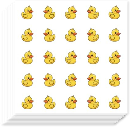 AHANDMAKER 500 Stück Cartoon Ente Aufkleber Selbstklebend Tiere Abziehbilder Niedlich Scrapbook Planer Aufkleber für Kalender Basteln Journaling Geschenktüte Versiegeln Thema Party Deko