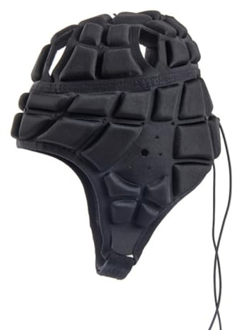 OUNONA Schwarzer Ergonomisch Geformter Rugby Helm mit Belüftungsdesign aus Polyester und Schaumstoff für Wm Party Deko und Wm Feier Deko