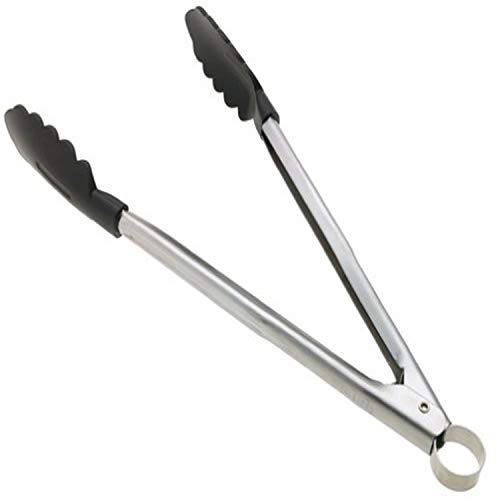 Cuisipro 57587 Verschlusszange - Nylon 24 cm Locking Tong, Stainless Steel, Silver
