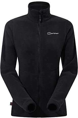 Berghaus Women's Prism Polartec Interactive Fleece Jacket | Added Warmth | Flattering Style | Durable, Black/Black, 10