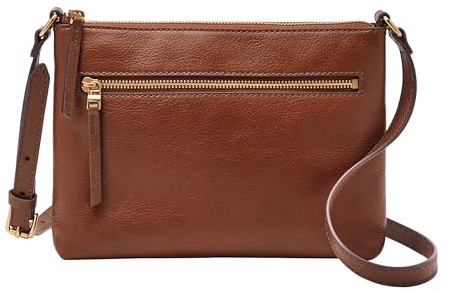 Fossil Damen Fiona Groß oder Klein Crossbody Geldbörse Handtasche für Frauen, Braun, Größe S, Small