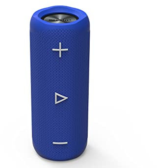 SHARP GXBT280 Bluetooth-Lautsprecher, tragbare Musikbox mit DSP-Technologie (max 12 Stunden Spielzeit, spritzwassergeschützt), blau