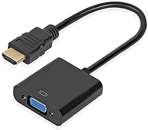 Alextry Adaptateur HDMI vers VGA Adaptateur convertisseur mâle vers Femelle 1080P pour Tablette PC Portable Noir