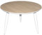 My-goodbuy24 Couchtisch rund weiß Eiche | Hochwertig Beistelltisch Wohnzimmer-Tisch | Ø 60cm |