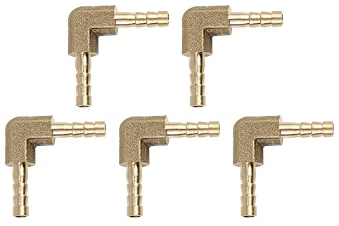 sourcing map 5 Stk.Schlauchverbinder 4mm 90 Grad Schlauchtüllenfittings L-Verteiler Schlauchanschluss