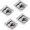 POFET 4 unidades de 42 x 36 mm de acero inoxidable marino duradero para barca, escotilla, gabinete, cajón, asa, montaje empotrado