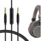 GEEKRIA QuickFit Audio Kabel Kompatibel mit Audio-Technica ATH-M50xBT2, ATH-M20xBT, ATH-SR5, Pioneer HDJ-CX, 3.5mm AUX Ersatz-Stereokabel für Kopfhörer mit Inline-Mikrofon und Lautstärkeregler (1.2m)