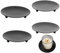 Velas Cera Platos, RoadLoo 4 Piezas Negro Candelero Retro Soporte Vela Pedestal de Metal Portavelas para Hogar Velas de Incienso SPA Boda Rezar Decoración de Fiestas (3.9 x 0.4 Inch)
