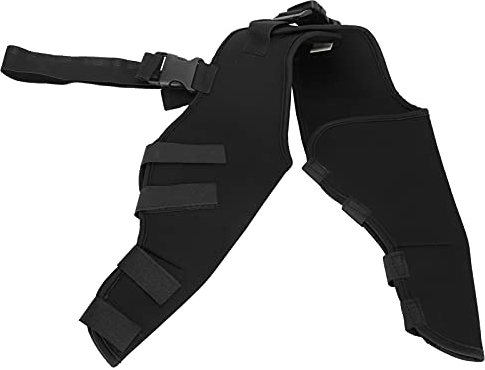 Zerodis Pet Dog Hinterbeine Protector, verstellbare Kniestütze Beinstütze Dog Hock Brace Hinterbein Gelenkwickel schützt für Hunde Hinterbeine erholen(L-Schwarz)