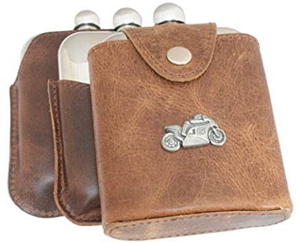 Motorbike 2 Full Jacket 6oz Stainless Steel Hip Flask & Free Engraving 245