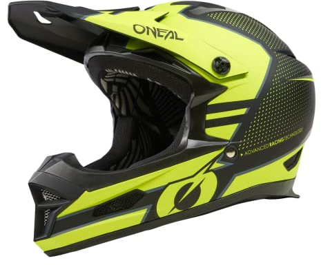 O'NEAL | Mountainbike-Helm | MTB Downhill | Robustes ABS, Ventilationsöffnungen für Luftstrom & Kühlung, ABS Außenschale | Fury Helmet Stage V.23 | Erwachsene | Schwarz Neon-Gelb | Größe M