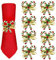 Gold Weihnachten Serviettenringe Halter Set von 8 Zuckerstangen Thanksgiving Urlaub Winter Tangcii Serviettenring Bulk für Weihnachten Abendessen Esstisch Servietten Dekorationen (Zuckerstangen)