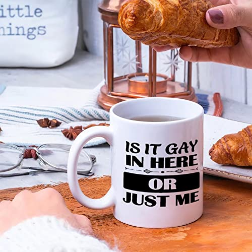 Keramiktasse Is It Gay in Here Or Just Me LGBT Kaffee Tee Tasse Motivierende Zitate Mockup Tasse Einfarbig Tasse Mockup Winter Tasse Heiligabend Tassen Weiß Weihnachten Tasse 325 ml