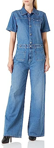 Pepe Jeans Evelyn, Salopette Donna, Blu (Denim),S