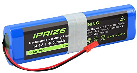 iPrize 14.4V 4000mAh Li-ion Ersatzakku für iLife Zaco V3s Pro, V4, V50, V5s Pro, V8s, V80, V85, X750 Home Cleaner Heimroboter, Ersatz für iLife 18650B4-4S1P-AGX-2 Akku