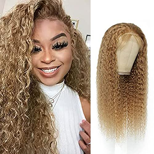 Lace Front Wig Blonde Wig Curly Wig 27 Colour Tow Tone Free Part Wig 150% Density Unprocessed Virgin Hair Echthaar Perücke For Women Brazilian Remy Hair for Woman 28 Zoll
