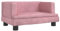 vidaXL Kindersofa, Couch für Kinder, Kindercouch mit runden Kanten, Kindersessel Minisofa Polstersofa Kindermöbel Sofa Kinderzimmer, Rosa Samt