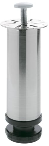 MS Beschläge Möbelfuß aus Metall 150mm x 50mm Schrankfuß Küchenfuß Tischbein Sofafuß Höhenverstellbar Möbelstütze Kommodenfuß Möbelzubehör Tischbein (Edelstahl)