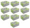 10X Stabile Profi Klappbox 45L - 54 x 37 x 28 cm - Einkaufskiste klappbar mit Soft-Griffe - Transportkiste stapelbar, Grass Green