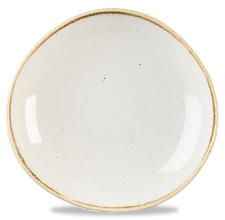 Churchill Super Vitrified Stonecast Barley White Teller Tief Organisch