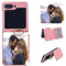 CAXKJE Pink Personalised Photo Phone Case for Samsung Galaxy Z Flip 6 (6.70 inch),Design Your Own Photo Image,Text Phone Case,Premium Leather Cover Case,Personalised Case,YY-Pink
