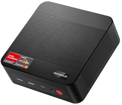 BOSGAME P3 Gaming-PC, AMD Ryzen 9 6900HX, 8 Kerne 16 Threads bis zu 4.9 GHz, 16 GB DDR5 RAM, 512 GB PCIe 3.0 SSD, 4K@60Hz Triple Display, USB4.0, 2.5G LAN
