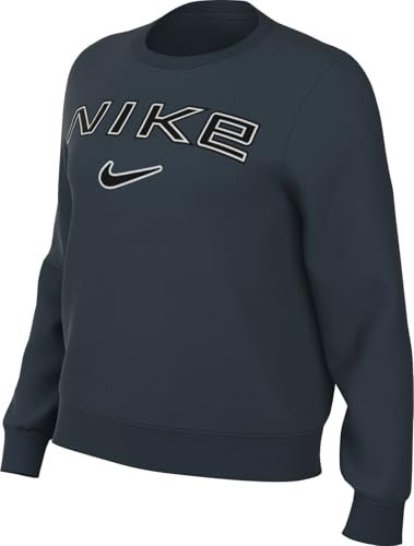 NIKE HM9754-478 Sportswear Phoenix Fleece Maglia Lunga Donna Armory Navy/Photon Dust/Black Taglia M