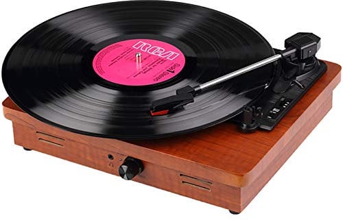 XCSCUK Vinyl Player Vintage, Portable 3-Speed Record Player Turntable,Bluetooth Phonograph,for Support 33/45/78 Three-Speed Vinyl Records
